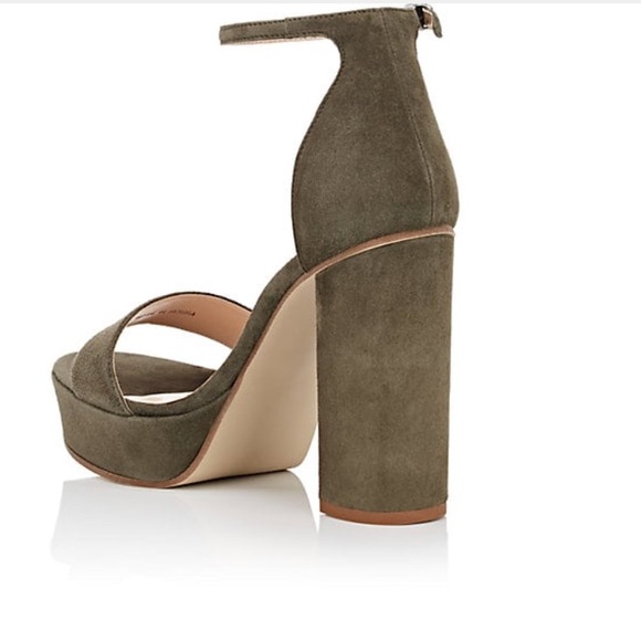 NIB Barneys New York Suede Ankle-Strap Platforms - Picture 3 of 4